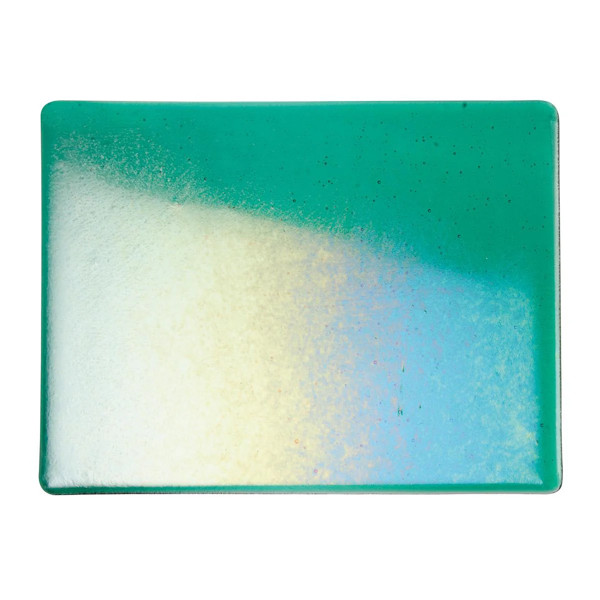 Emerald Green Transparent, Double-rolled, Iridescent, rainbow, 3 mm, Fusible - Image 2