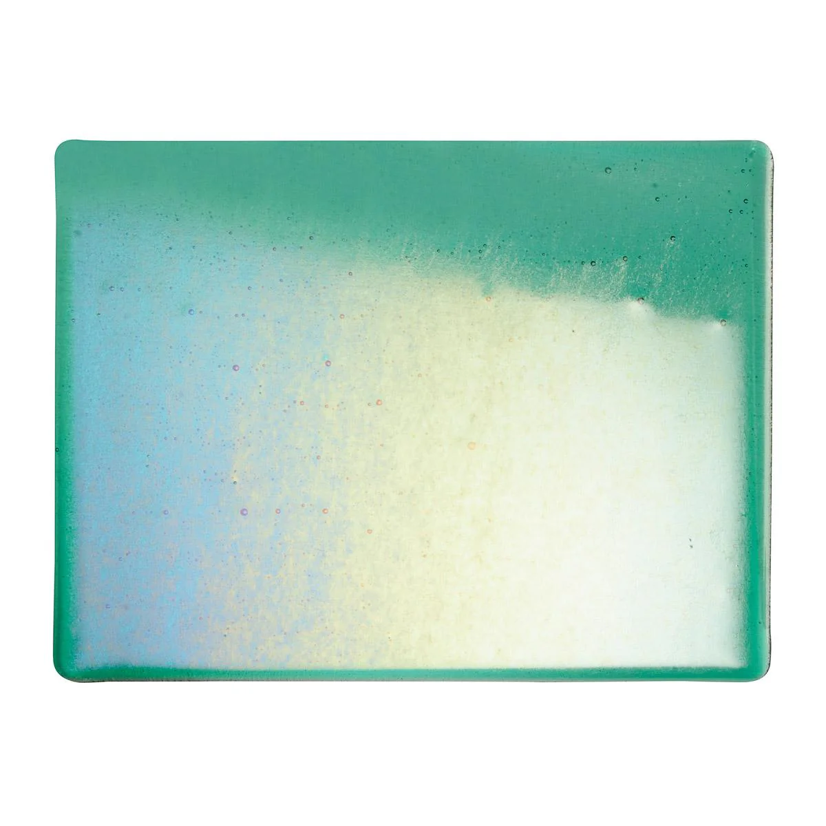 Emerald Green Transparent, Thin-rolled, Iridescent, rainbow, 2 mm, Fusible - Image 2