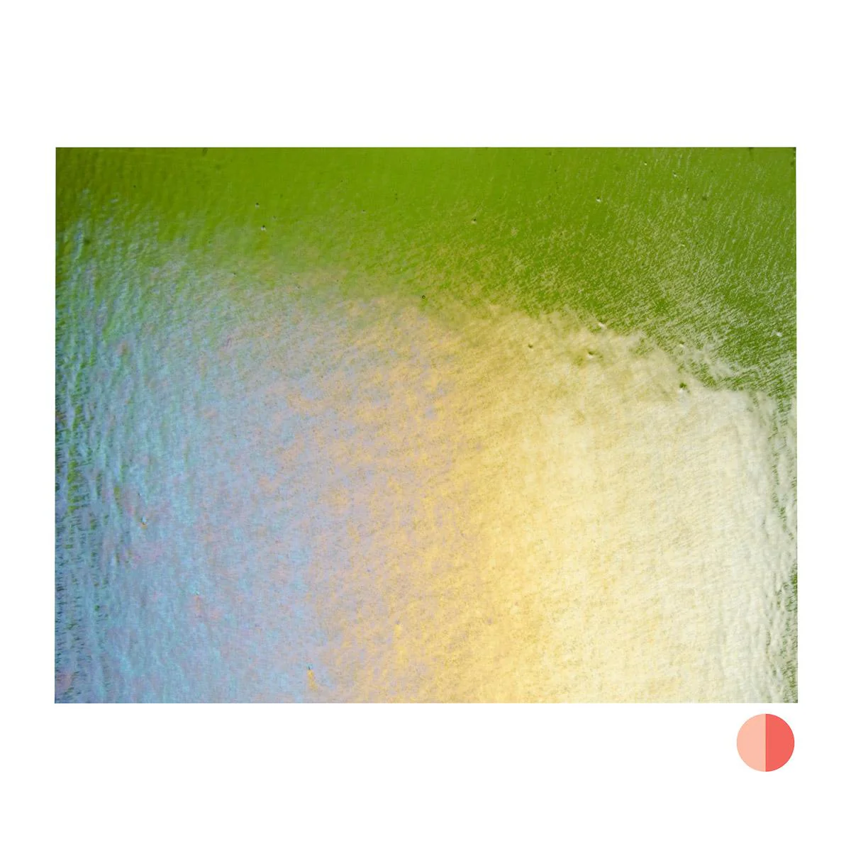 Fern Green Transparent, Double-rolled, Iridescent, rainbow, 3 mm, Fusible - Image 3