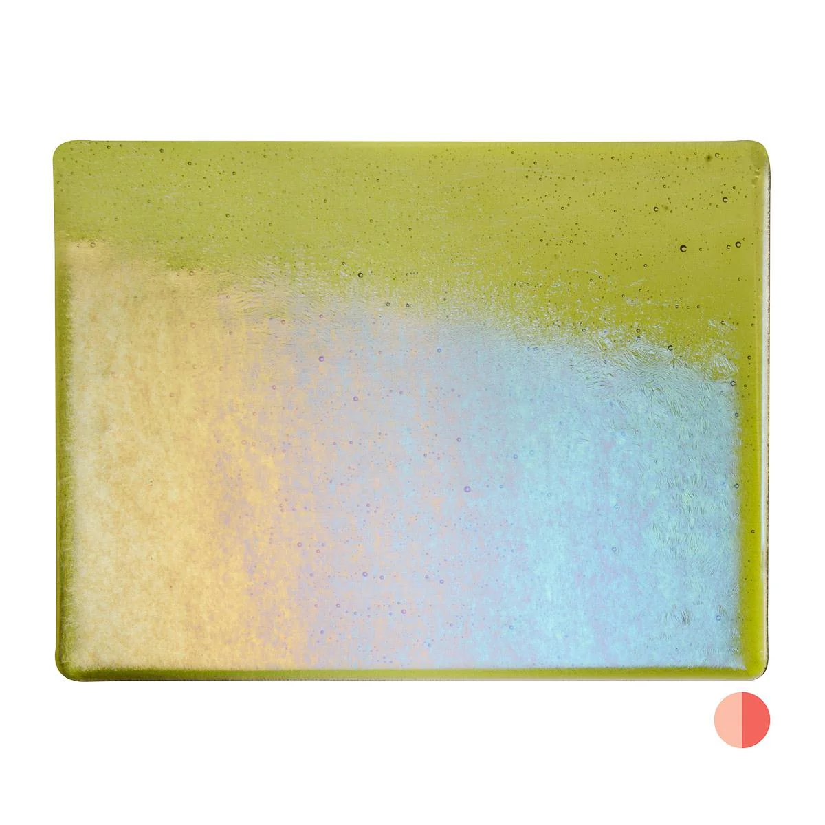 Fern Green Transparent, Thin-rolled, Iridescent, rainbow, 2 mm, Fusible - Image 2