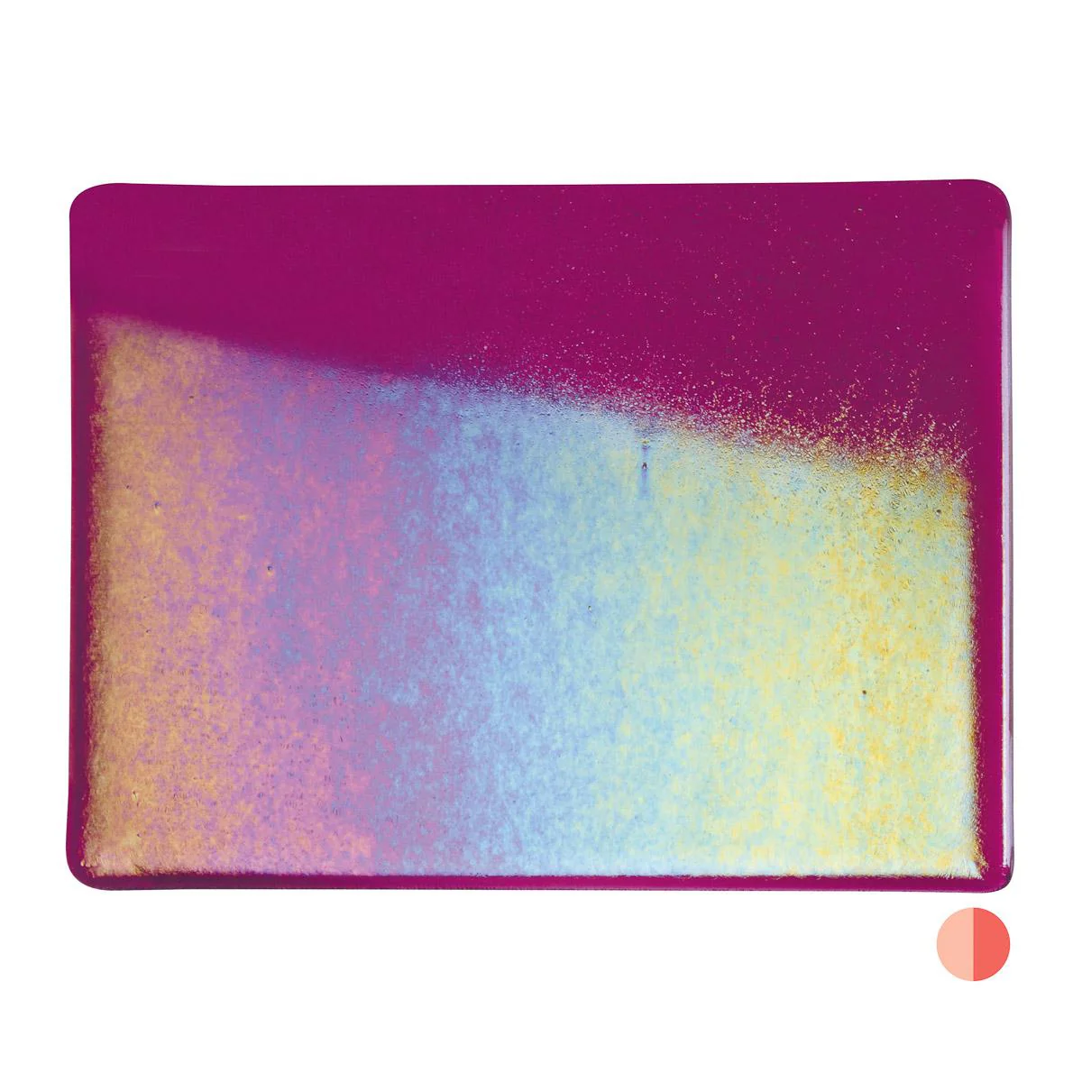 Fuchsia Transparent, Double-rolled, Iridescent, rainbow, 3 mm, Fusible - Image 2