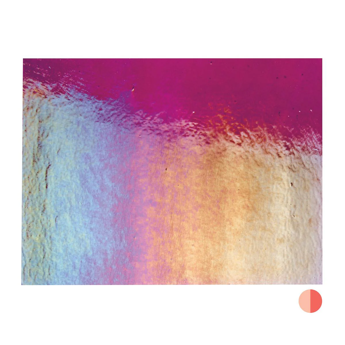 Fuchsia Transparent, Double-rolled, Iridescent, rainbow, 3 mm, Fusible - Image 3