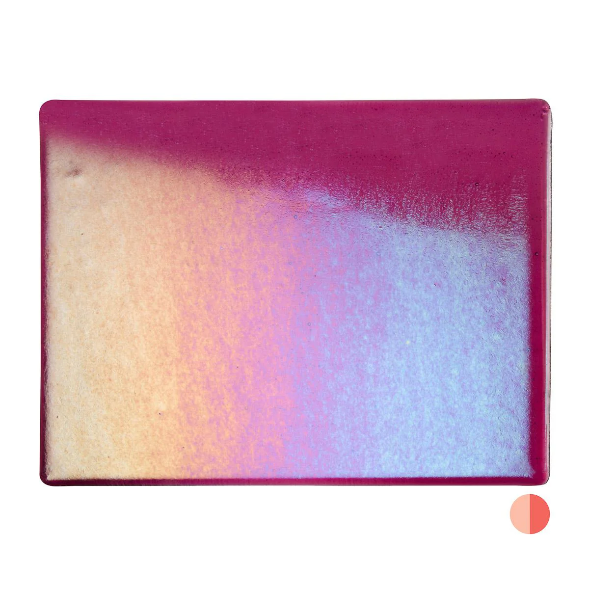 Fuchsia Transparent, Thin-rolled, Iridescent, rainbow, 2 mm, Fusible - Image 2