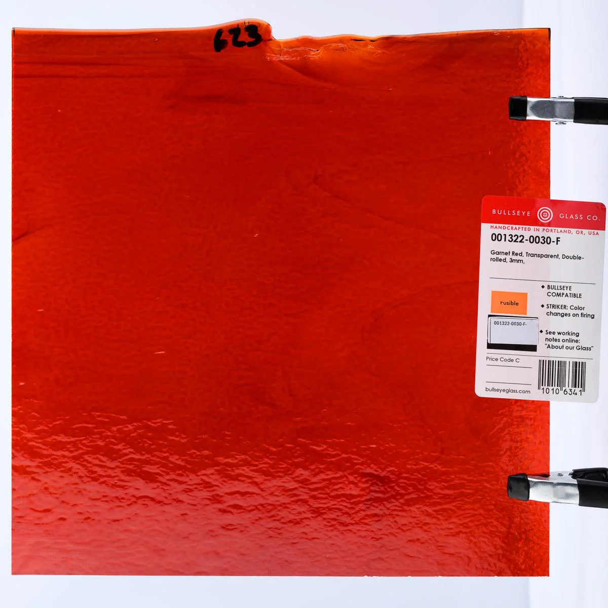 Garnet Red Transparent, Double-rolled, 3 mm, Fusible - Image 3
