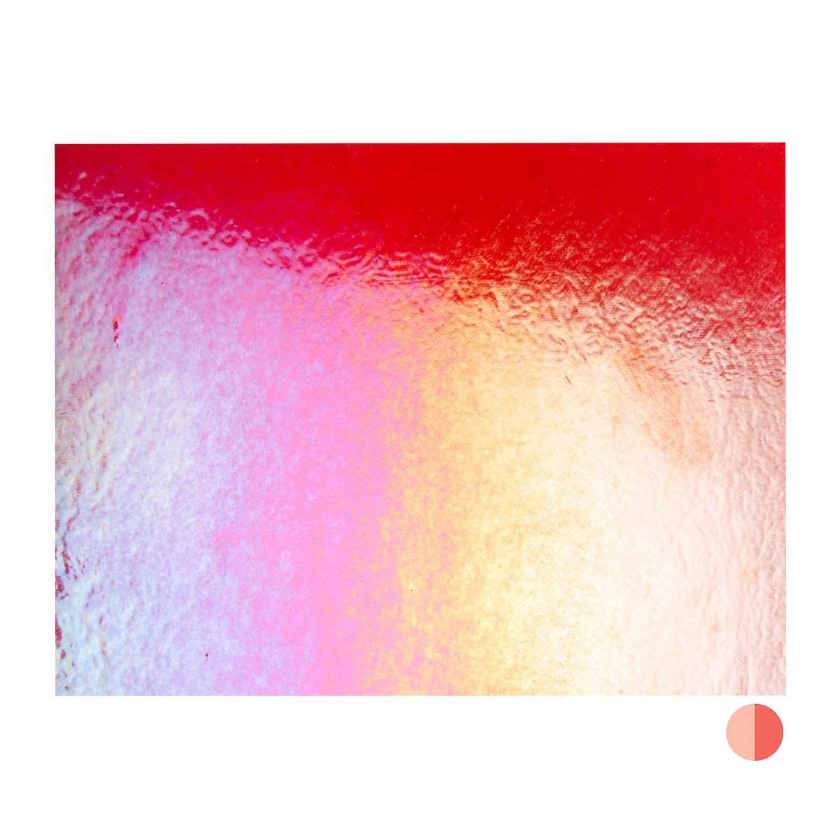 Garnet Red Transparent, Double-rolled, Iridescent, rainbow, 3 mm, Fusible - Image 3