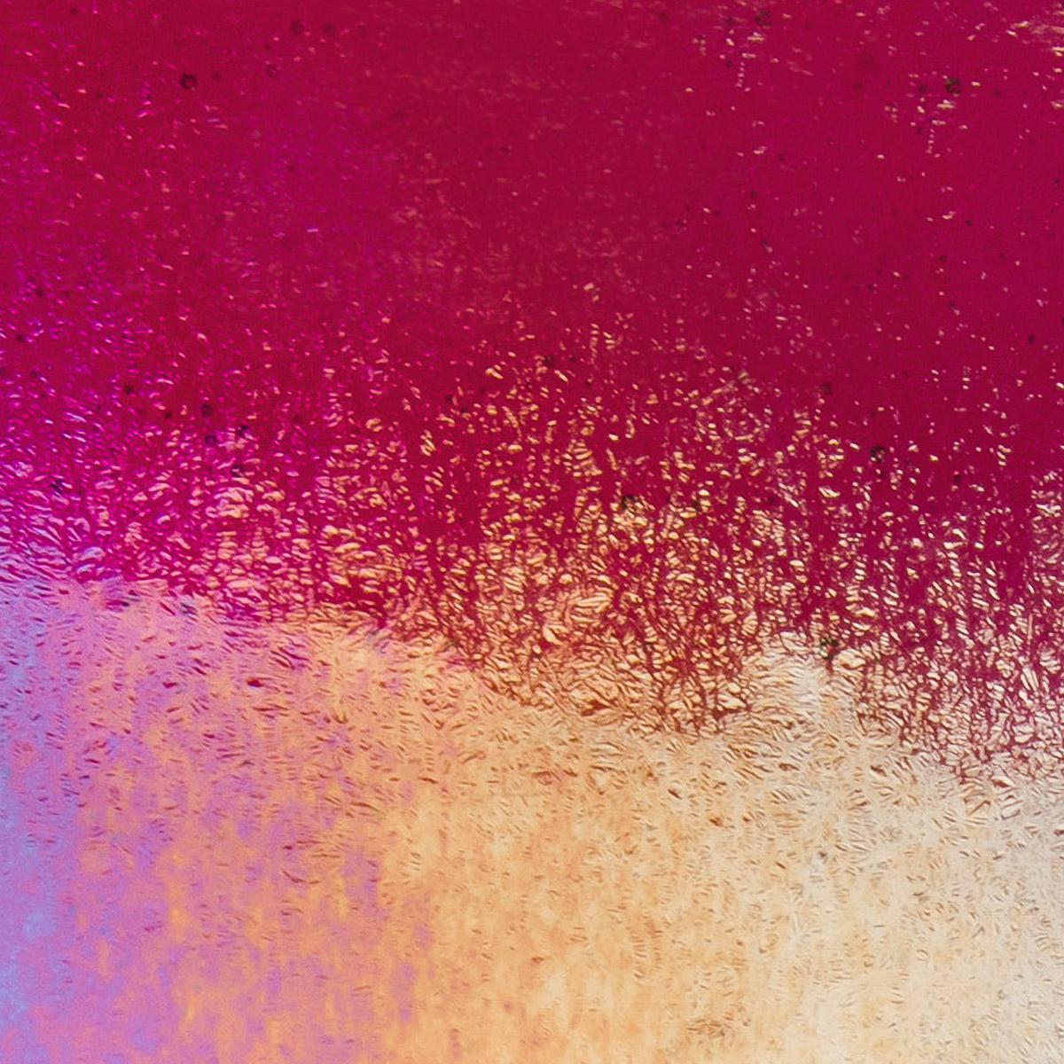 Garnet Red Transparent, Thin-rolled, Iridescent, rainbow, 2 mm, Color Sample, 2x2 in.