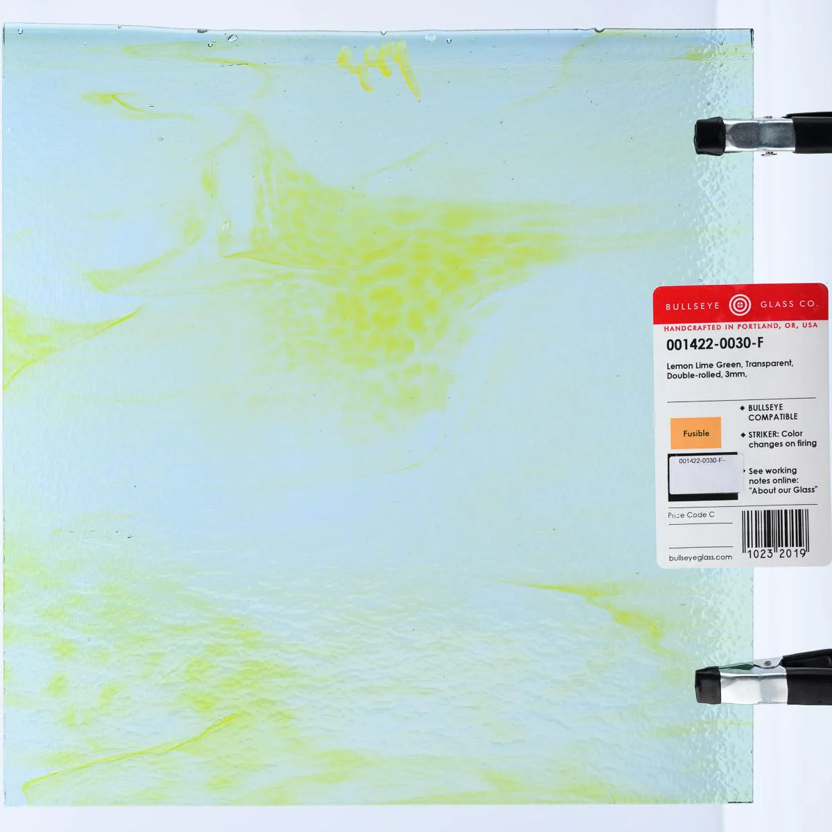 Lemon Lime Green Transparent, Double-rolled, 3 mm, Fusible - Image 3