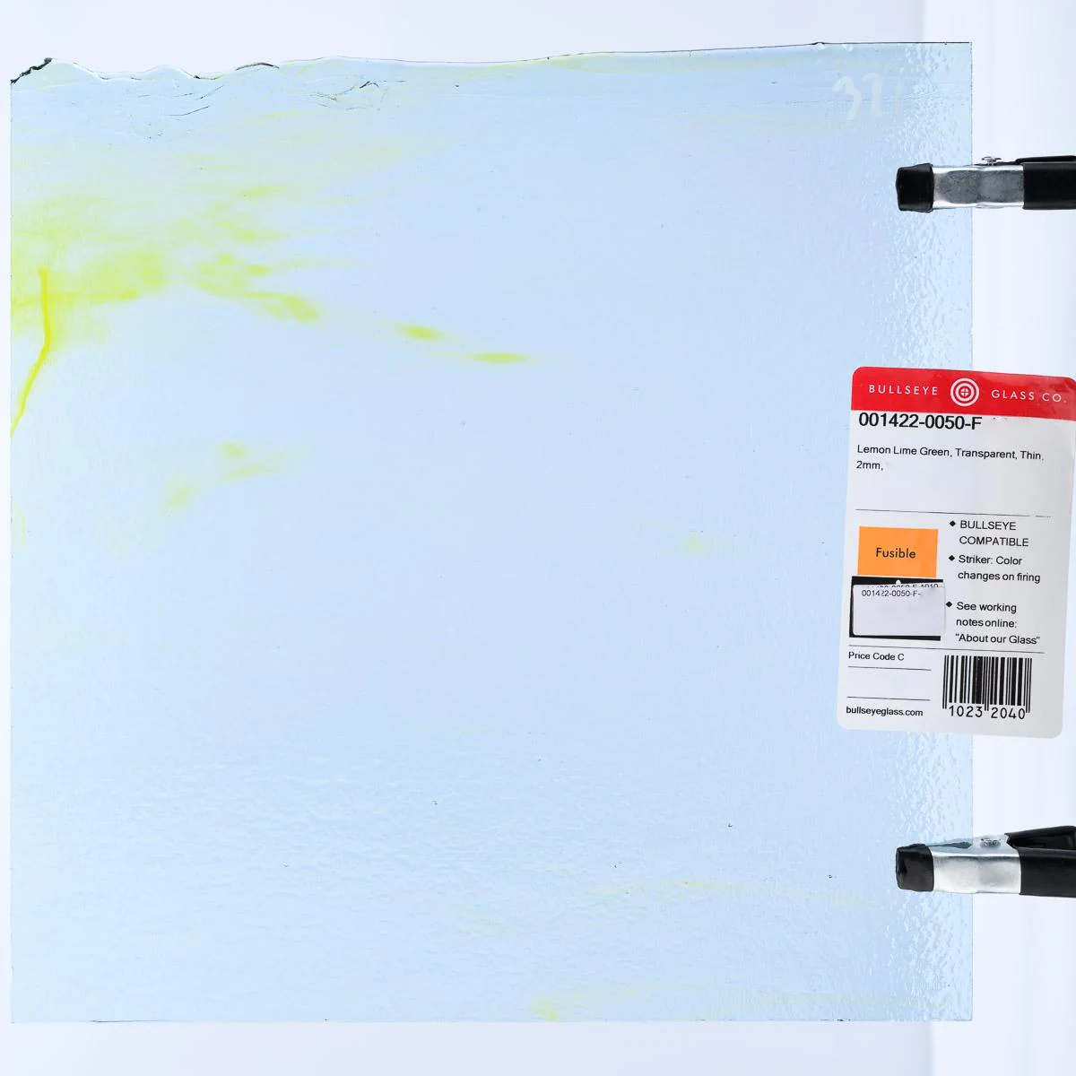 Lemon Lime Green Transparent, Thin-rolled, 2 mm, Fusible - Image 3