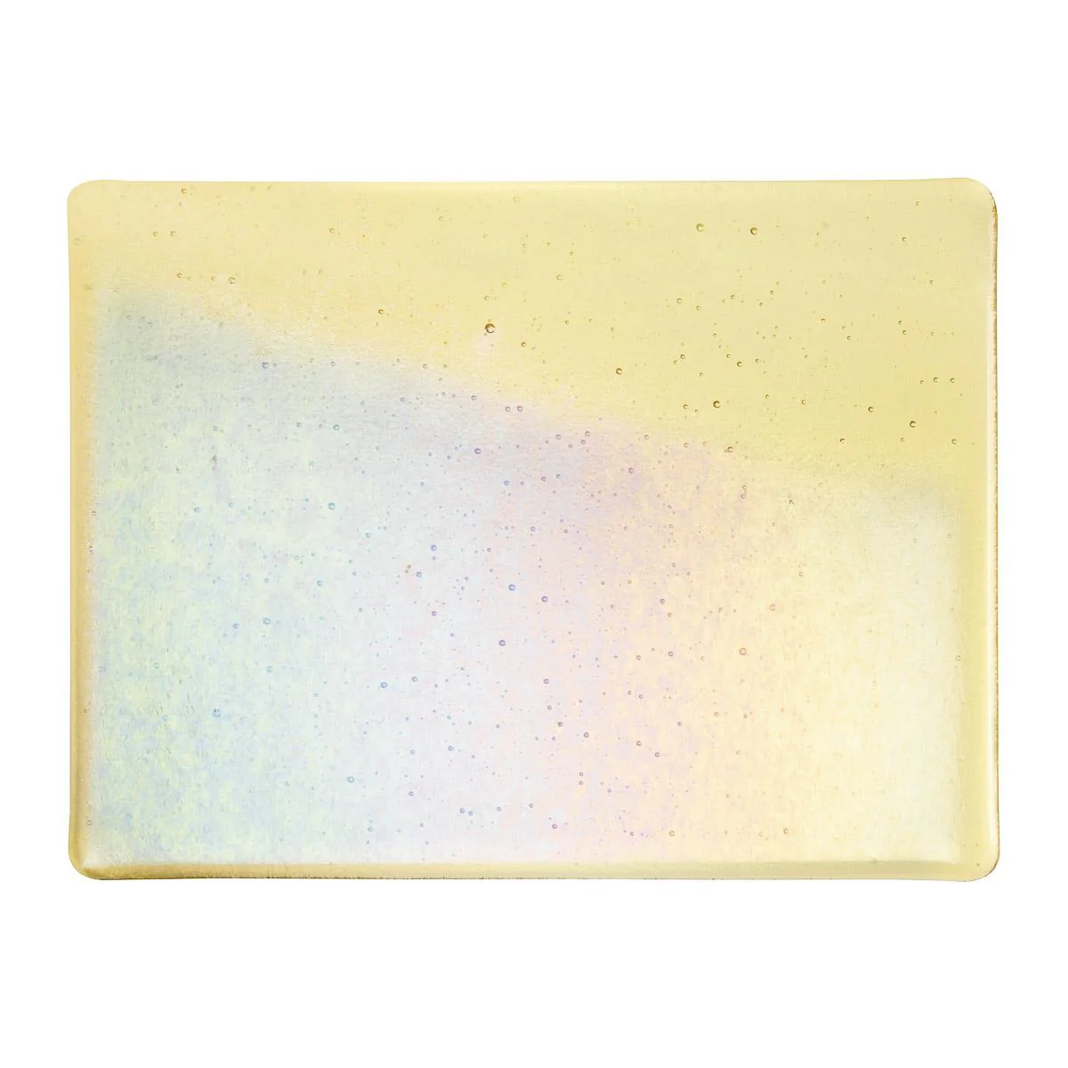 Light Amber Transparent, Double-rolled, Iridescent, rainbow, 3 mm, Fusible - Image 2