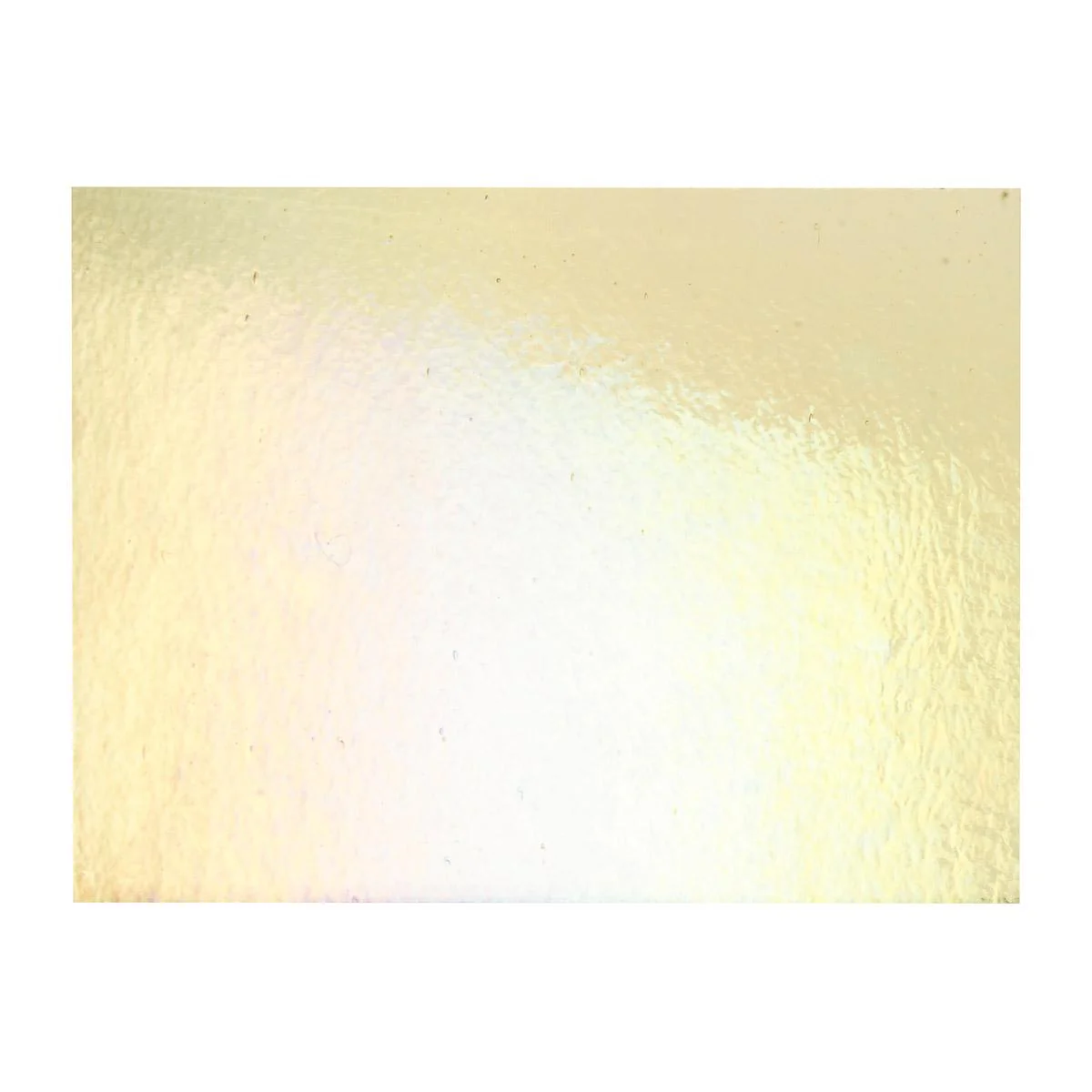 Light Amber Transparent, Double-rolled, Iridescent, rainbow, 3 mm, Fusible - Image 3