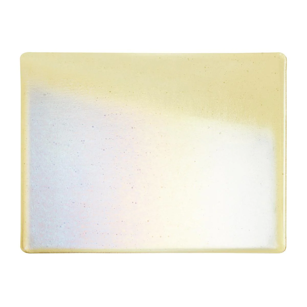 Light Amber Transparent, Thin-rolled, Iridescent, rainbow, 2 mm, Fusible - Image 2