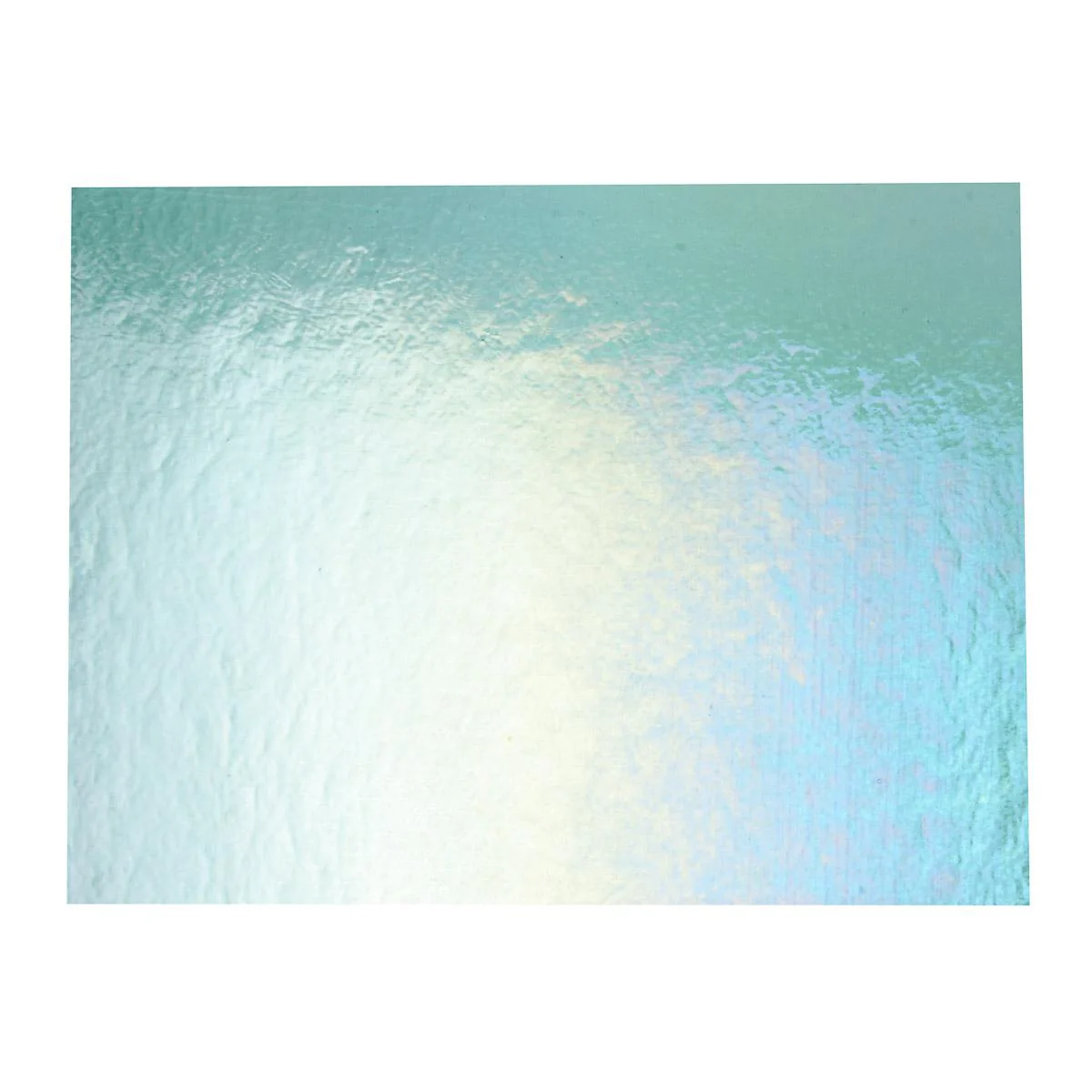 Light Aquamarine Blue Transparent, Double-rolled, Iridescent, rainbow, 3 mm, Fusible - Image 3