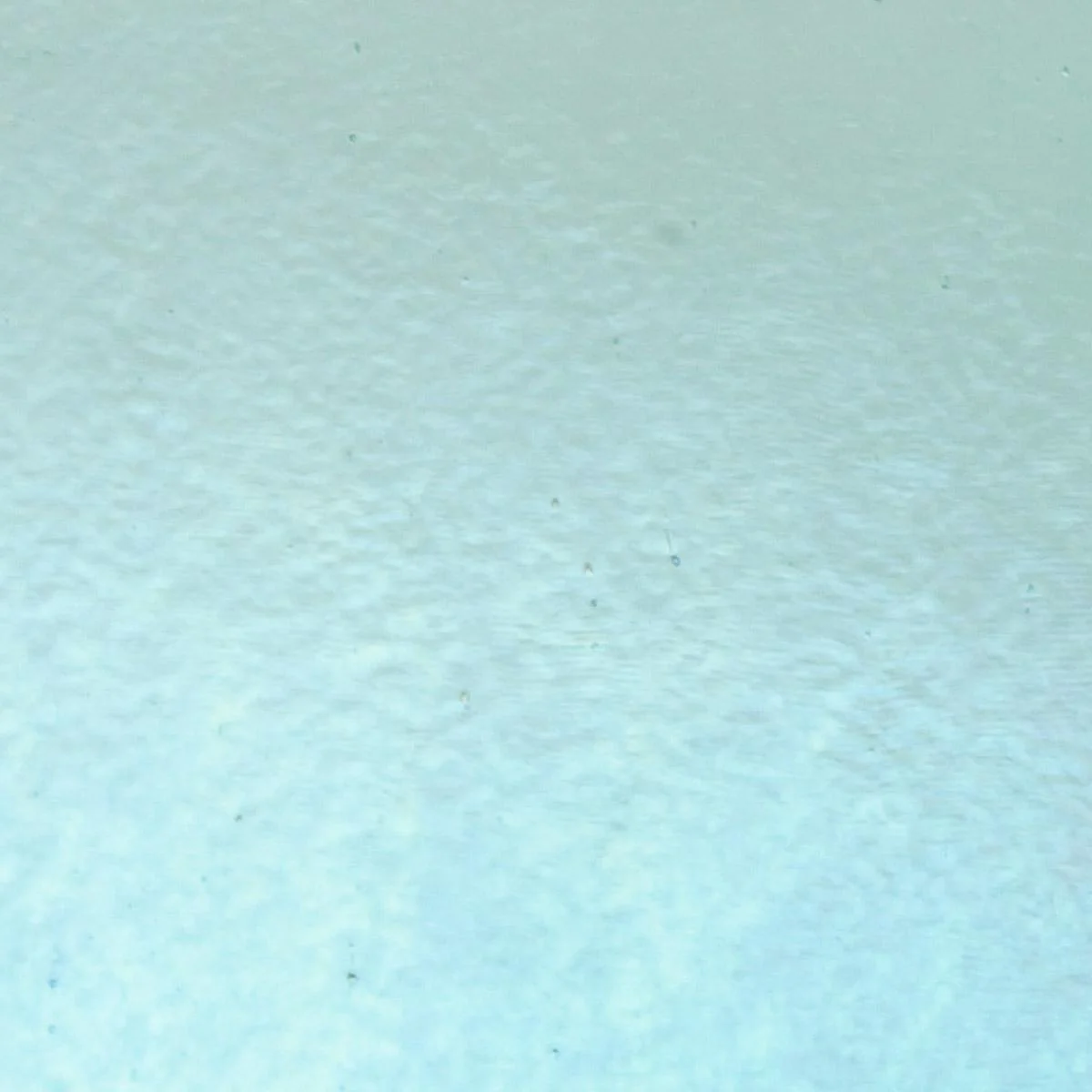 Light Aquamarine Blue Transparent, Thin-rolled, Iridescent, rainbow, 2 mm, Color Sample, 2 x 2 in.