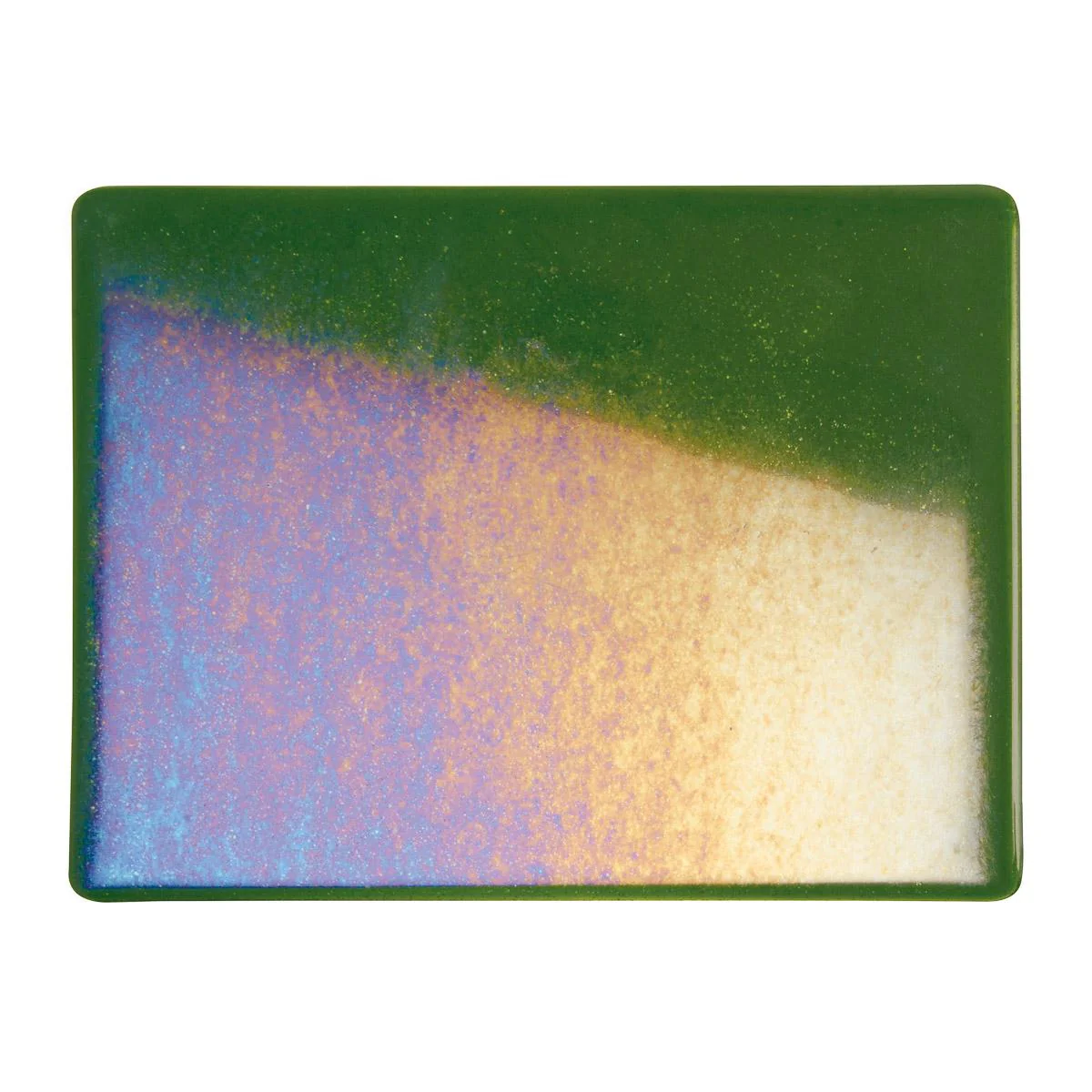 Light Aventurine Green Transparent, Double-rolled, Iridescent, rainbow, 3 mm, Fusible - Image 2