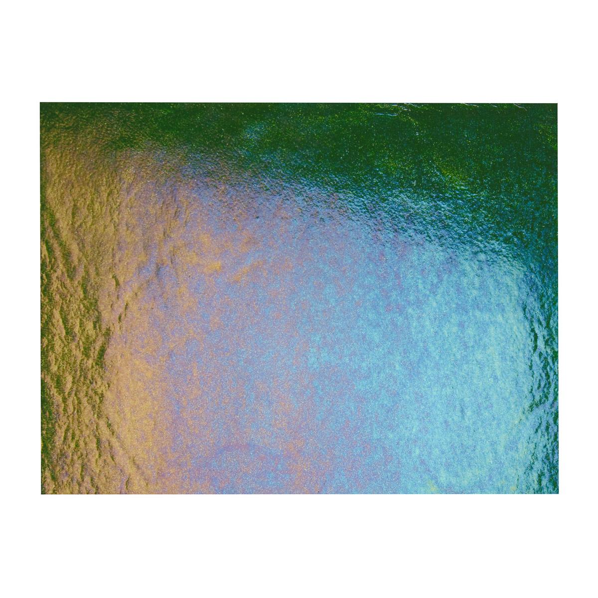 Light Aventurine Green Transparent, Thin-rolled, Iridescent, rainbow, 2 mm, Fusible - Image 3
