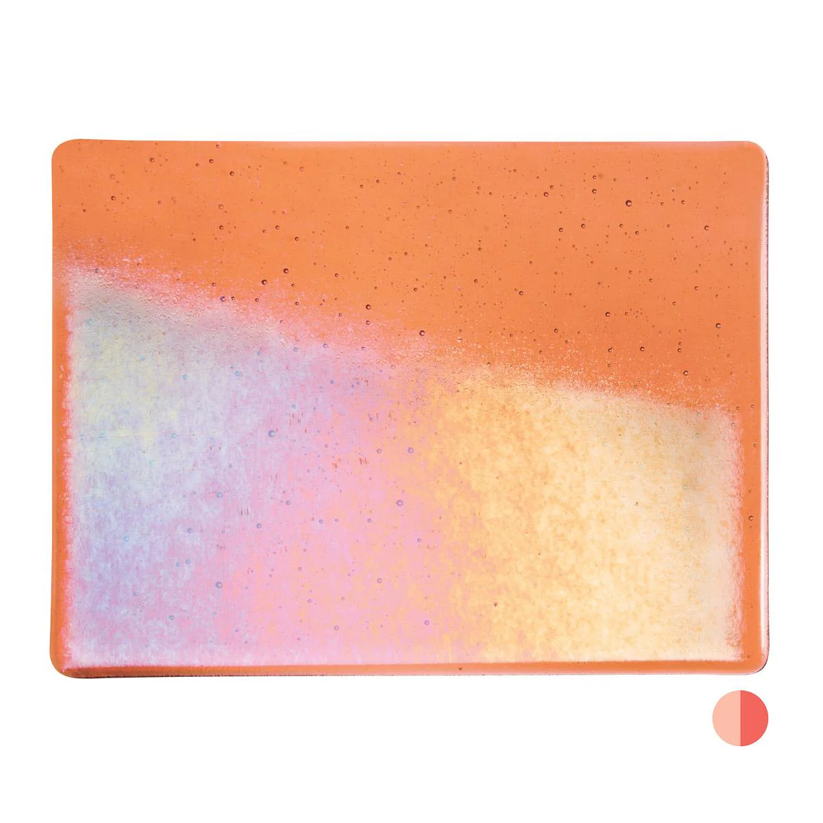 Light Coral Striker Transparent, Double-rolled, Iridescent, rainbow, 3 mm, Fusible - Image 2