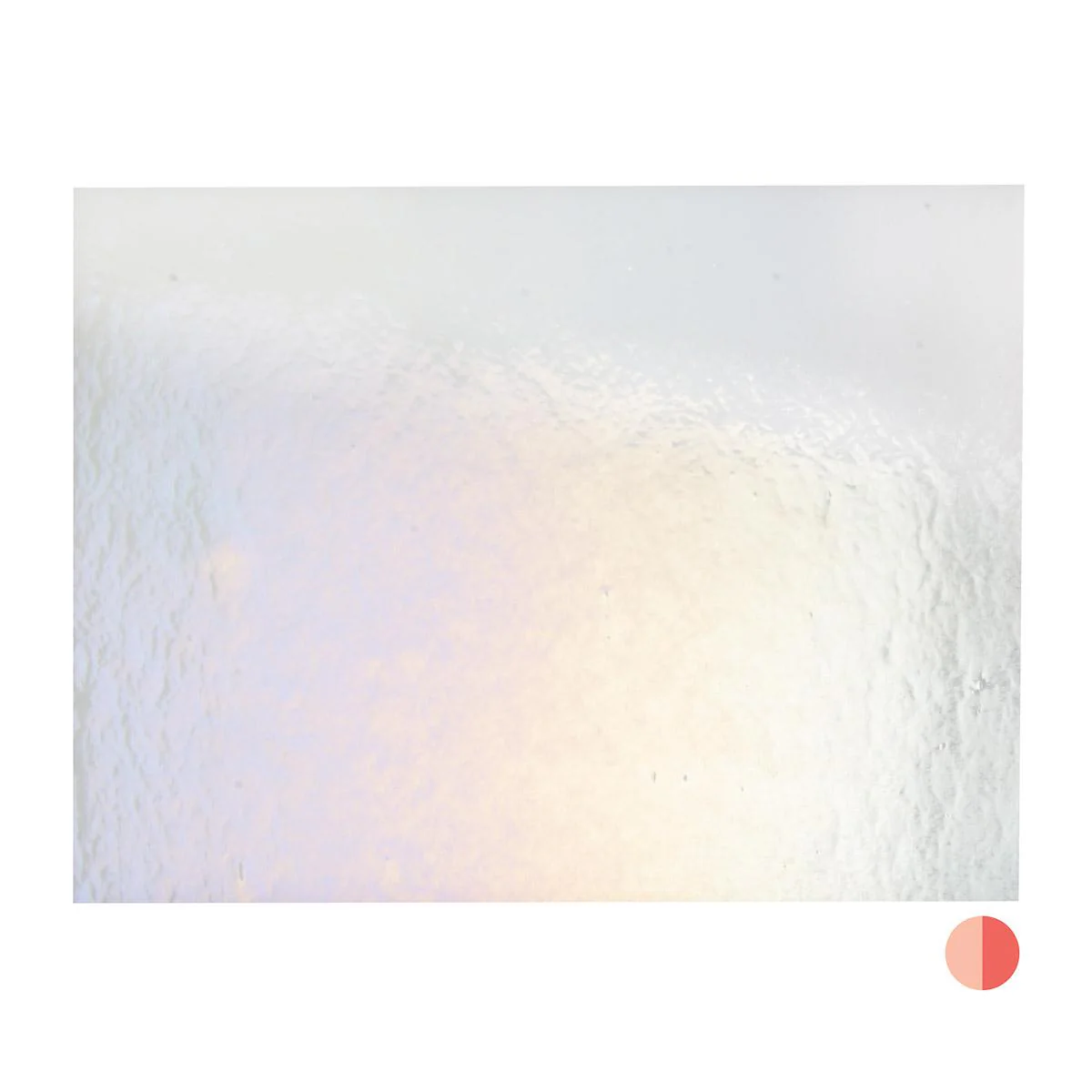 Light Coral Striker Transparent, Double-rolled, Iridescent, rainbow, 3 mm, Fusible - Image 3