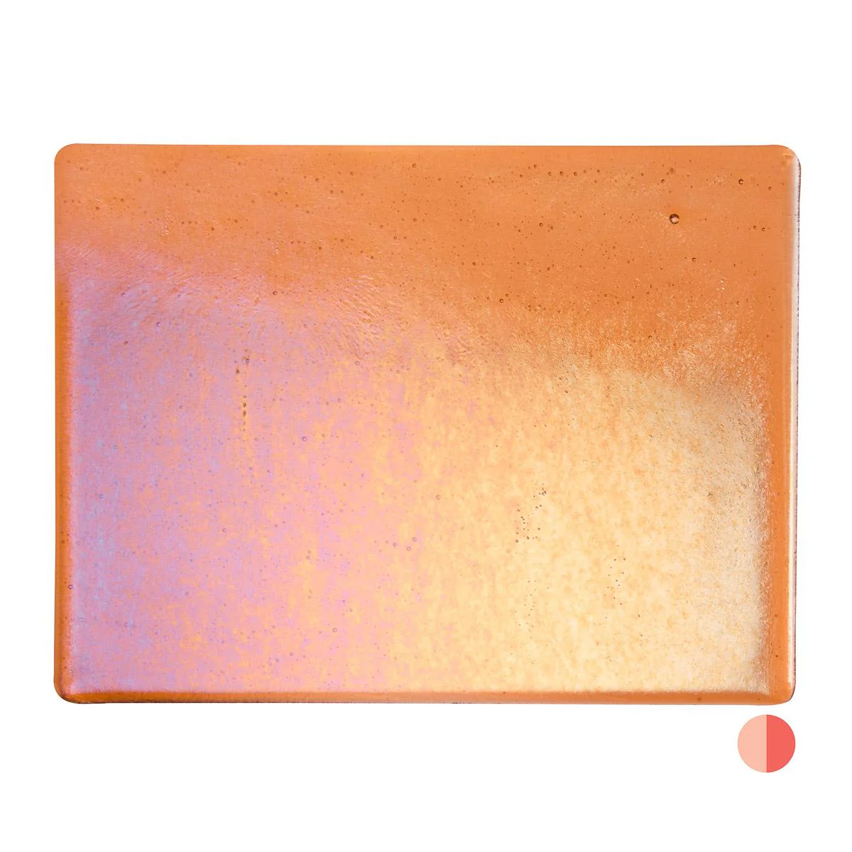 Light Coral Striker Transparent, Thin-rolled, Iridescent, rainbow, 2 mm, Fusible - Image 2