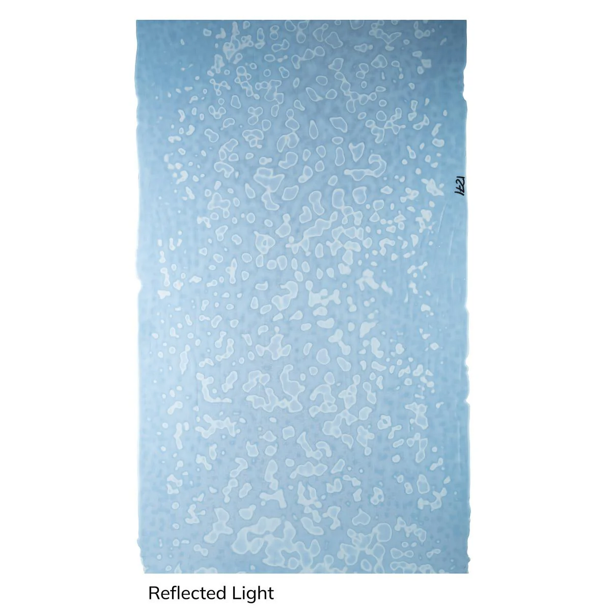 Light Gray-Blue, Mottle Mottle Opalescent, Single-rolled, 3 mm, Non-Fusible - Image 2