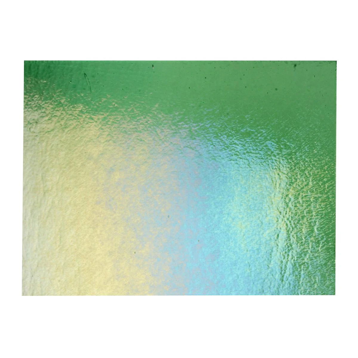 Light Green Transparent, Double-rolled, Iridescent, rainbow, 3 mm, Fusible - Image 3
