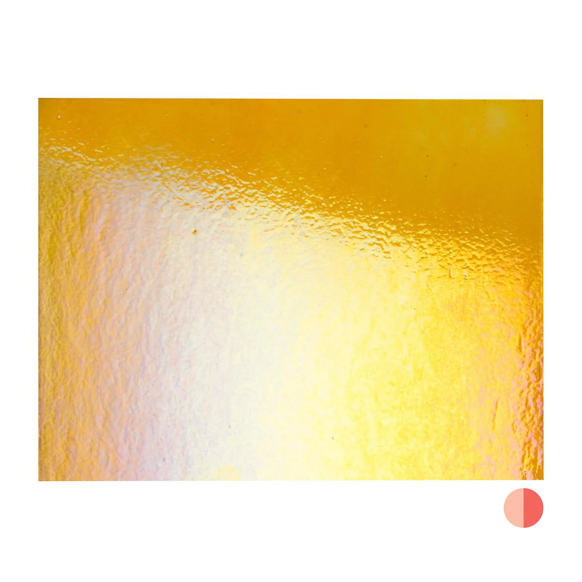 Light Orange Striker Transparent, Thin-rolled, Iridescent, rainbow, 2 mm, Fusible - Image 3
