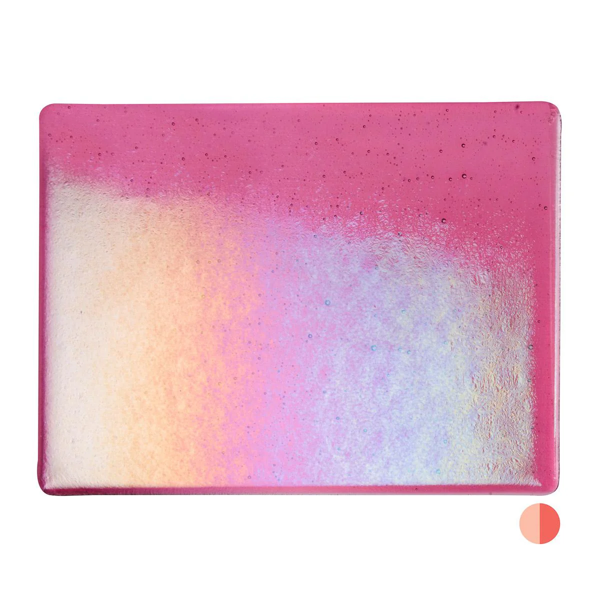 Light Pink Striker Transparent, Thin-rolled, Iridescent, rainbow, 2 mm, Fusible - Image 2