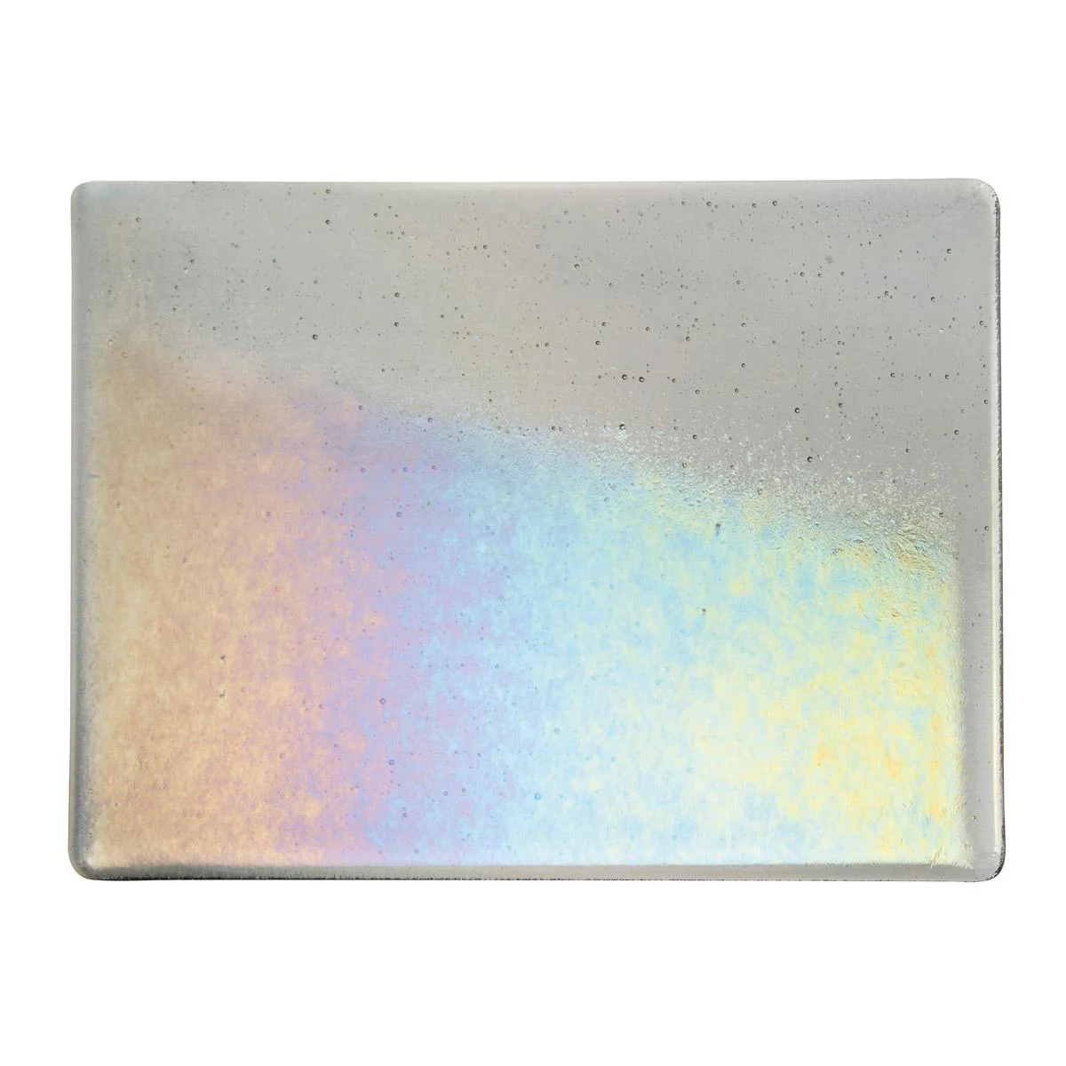 Light Silver Gray Transparent, Double-rolled, Iridescent, rainbow, 3 mm, Fusible - Image 2