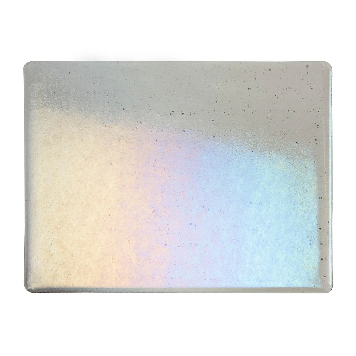Light Silver Gray Transparent, Thin-rolled, Iridescent, rainbow, 2 mm, Fusible - Image 2