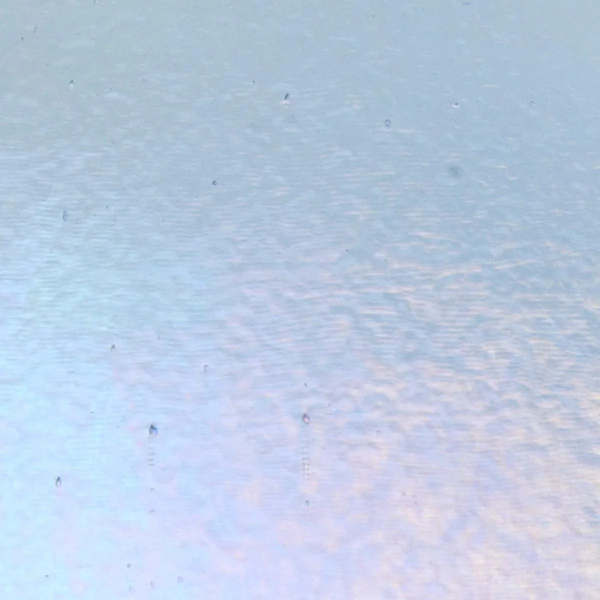 Light Sky Blue Transparent, Thin-rolled, Iridescent, rainbow, 2 mm, Color Sample, 2 x 2 in.