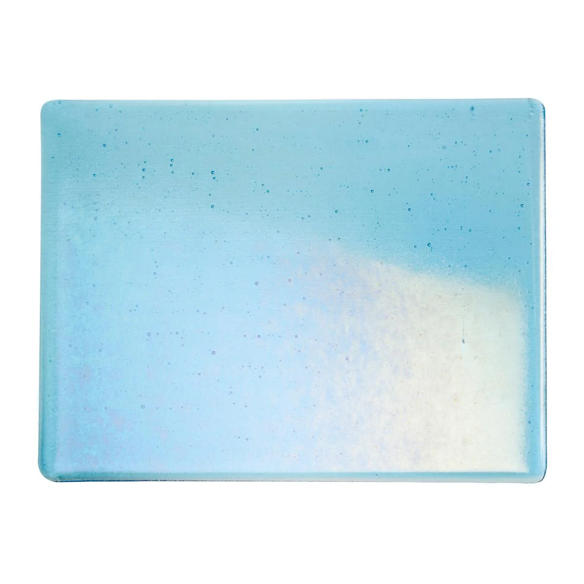 Light Turquoise Blue Transparent, Double-rolled, Iridescent, rainbow, 3 mm, Fusible - Image 2