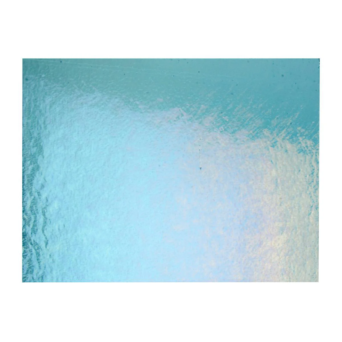 Light Turquoise Blue Transparent, Double-rolled, Iridescent, rainbow, 3 mm, Fusible - Image 3