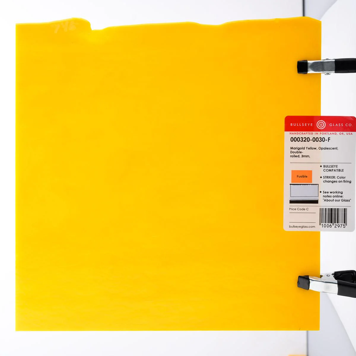 Marigold Yellow Opalescent, Double-rolled, 3 mm, Fusible - Image 3
