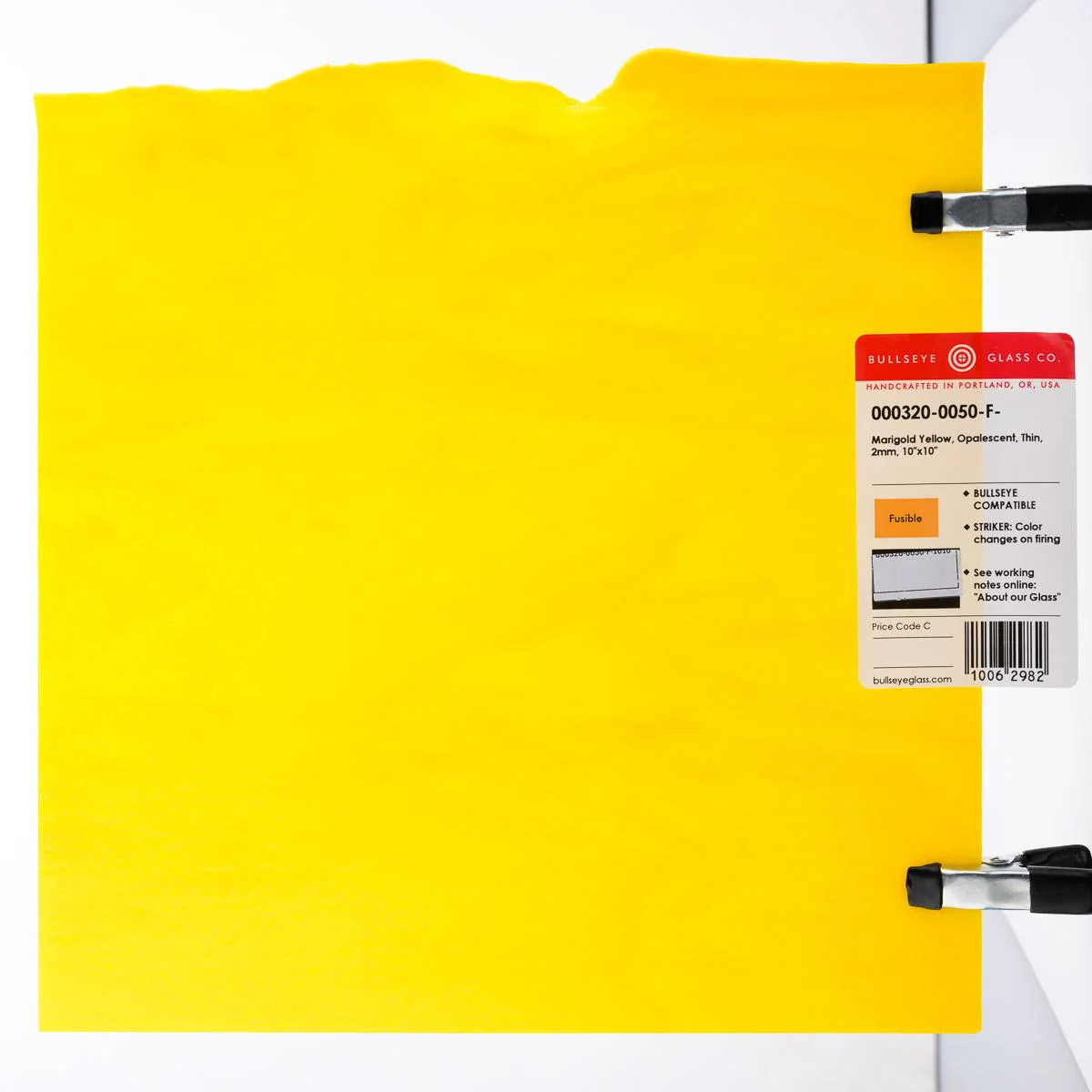 Marigold Yellow Opalescent, Thin-rolled, 2 mm, Fusible - Image 3