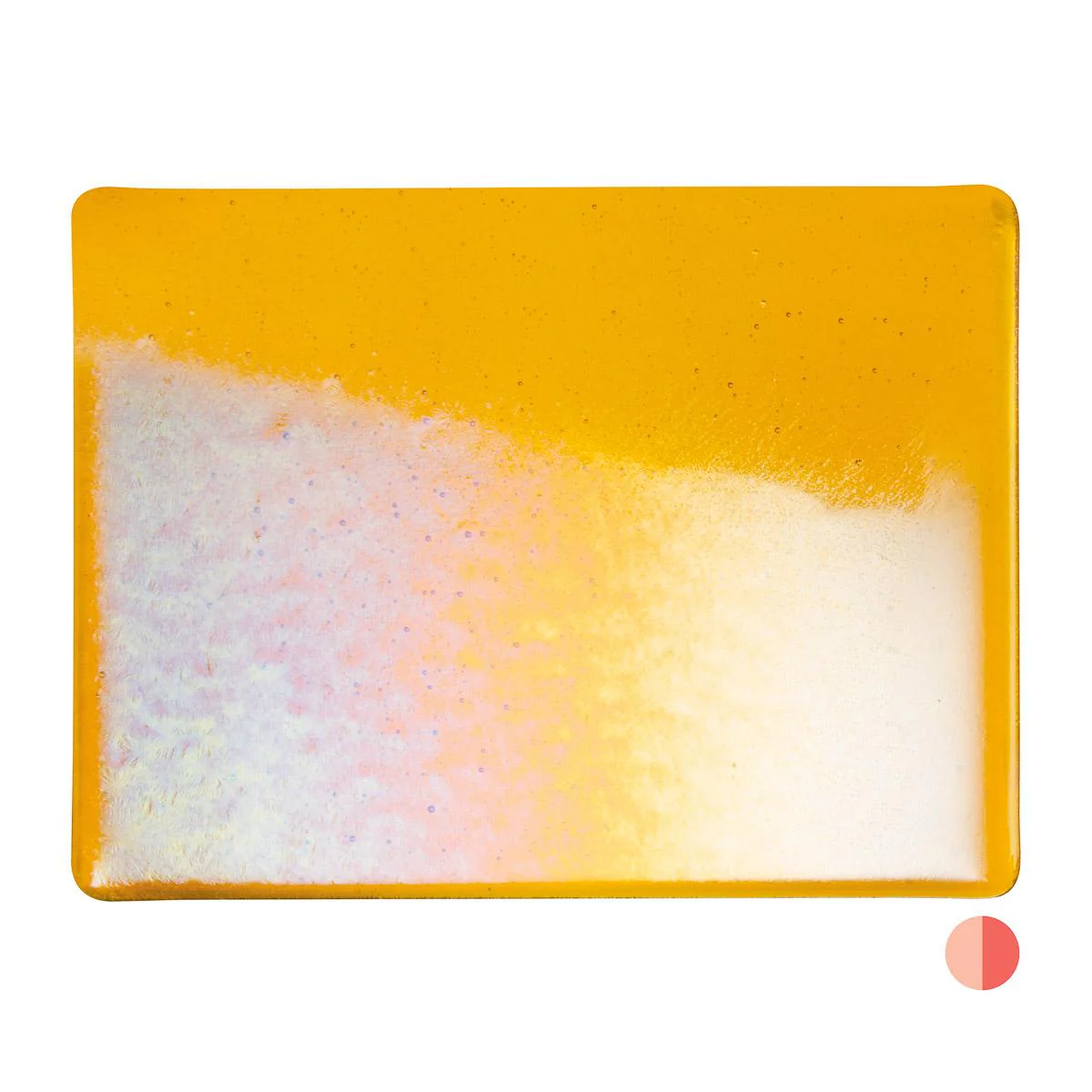 Marigold Yellow Transparent, Double-rolled, Iridescent, rainbow, 3 mm, Fusible - Image 2