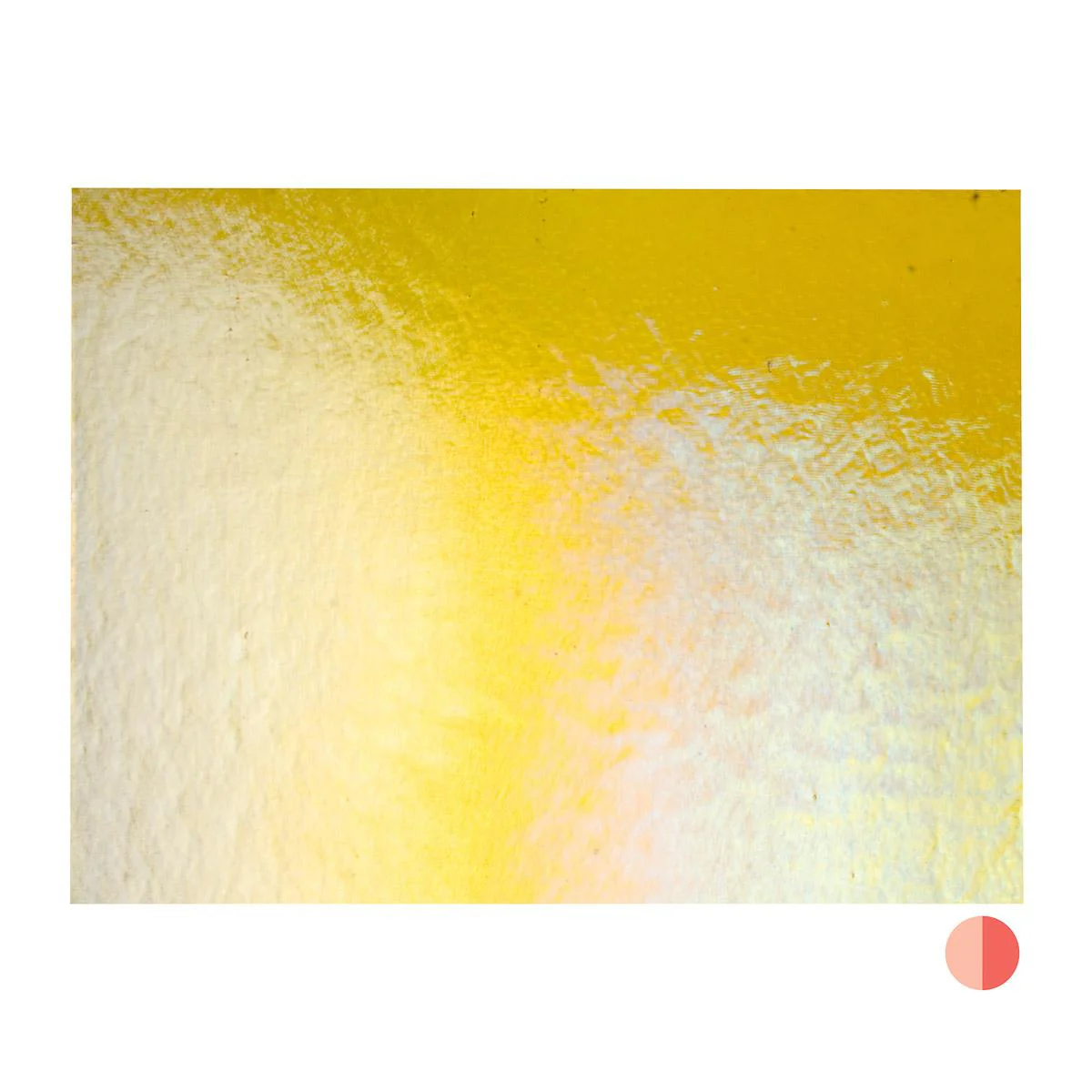 Marigold Yellow Transparent, Double-rolled, Iridescent, rainbow, 3 mm, Fusible - Image 3