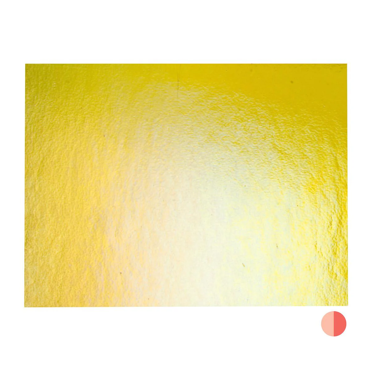 Marigold Yellow Transparent, Thin-rolled, Iridescent, rainbow, 2 mm, Fusible - Image 3