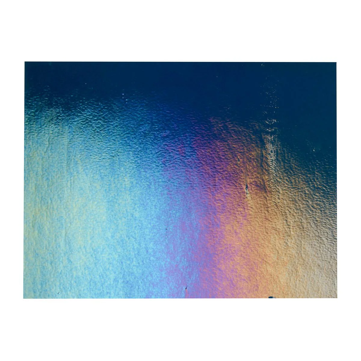 Midnight Blue Transparent, Thin-rolled, Iridescent, rainbow, 2 mm, Fusible - Image 3