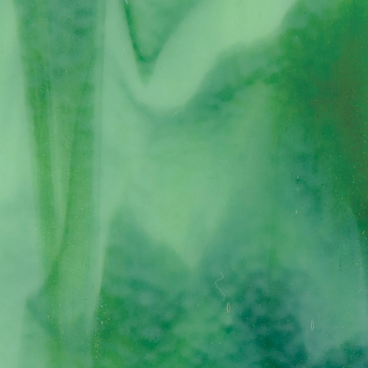 Mint Green Opalescent, Aventurine Green 2-Color Mix, Double-rolled, 3 mm, Color Sample, 2 x 2 in.