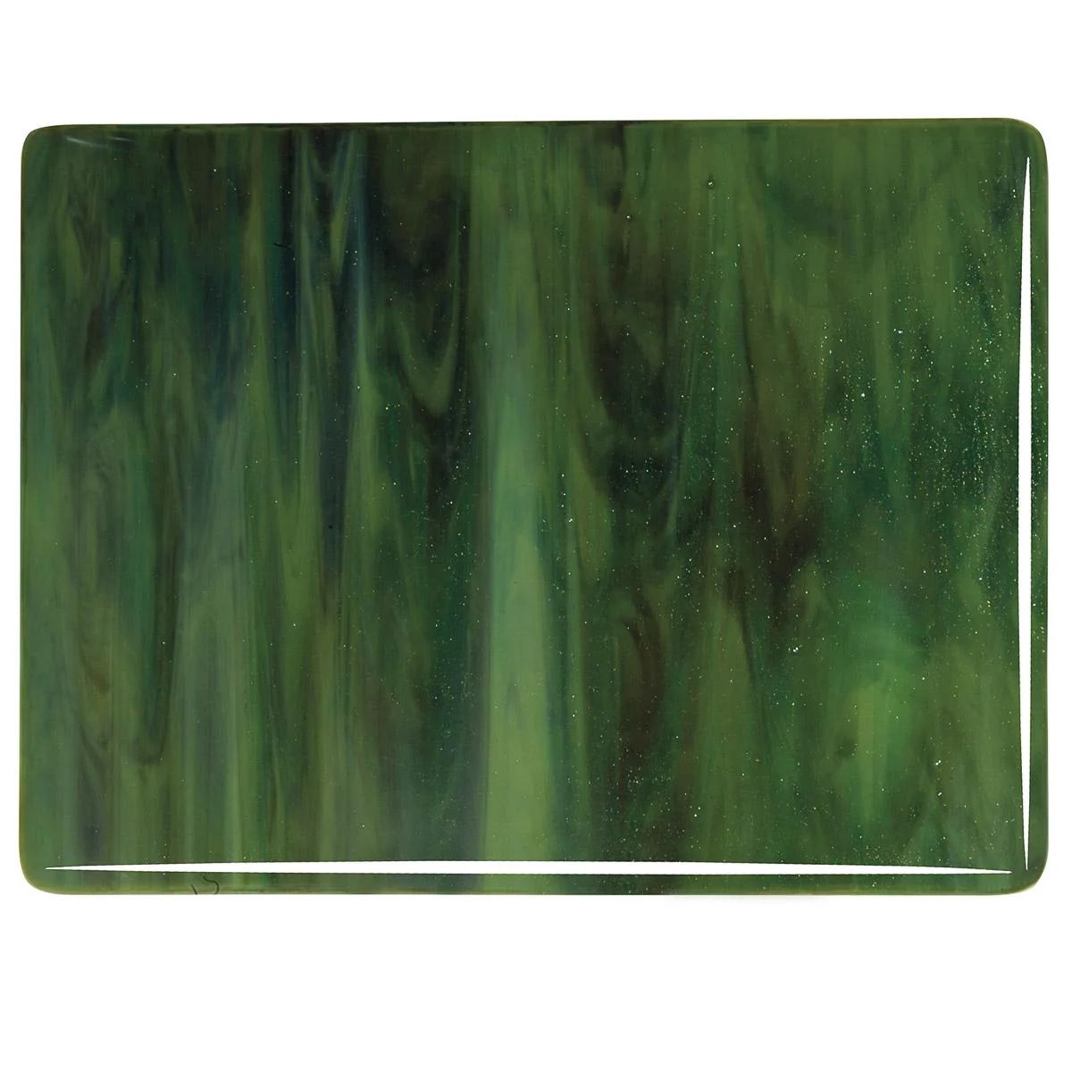Olive Green Opalescent, Aventurine Green, Deep Brown 3+ Color Mix, Double-rolled, 3 mm, Fusible - Image 2