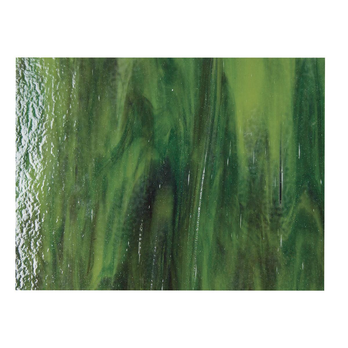 Olive Green Opalescent, Aventurine Green, Deep Brown 3+ Color Mix, Double-rolled, 3 mm, Fusible - Image 3