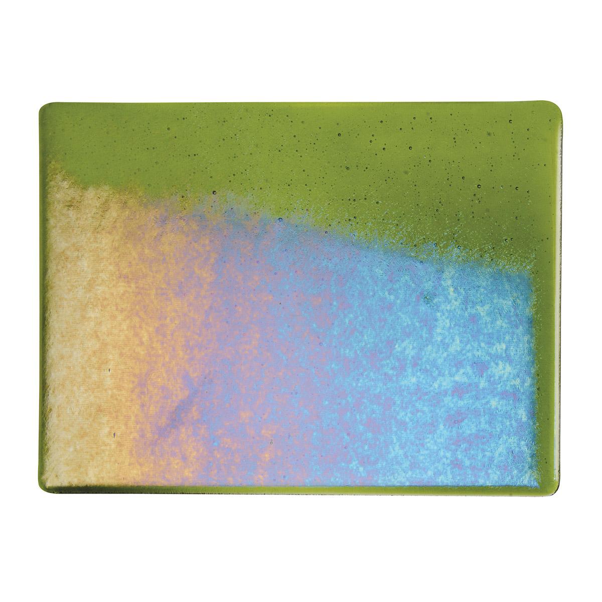 Olive Green Transparent, Double-rolled, Iridescent, rainbow, 3 mm, Fusible - Image 2