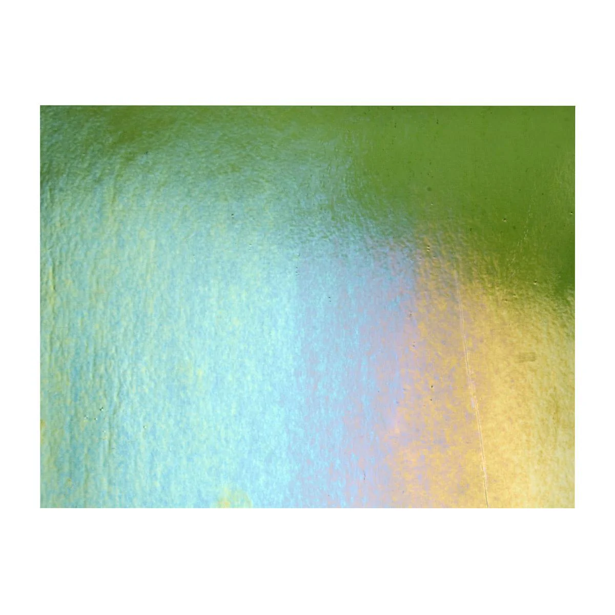 Olive Green Transparent, Thin-rolled, Iridescent, rainbow, 2 mm, Fusible - Image 3