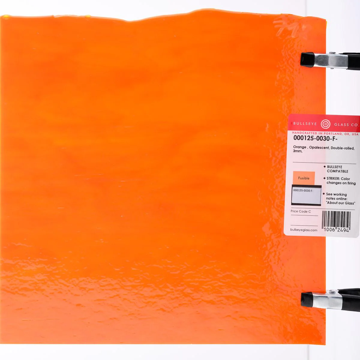 Orange Opalescent, Double-rolled, 3 mm, Fusible - Image 3