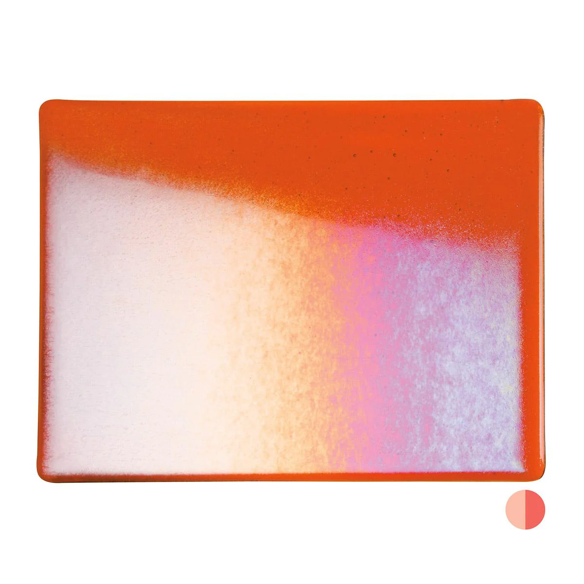 Orange Transparent, Double-rolled, Iridescent, rainbow, 3 mm, Fusible - Image 2