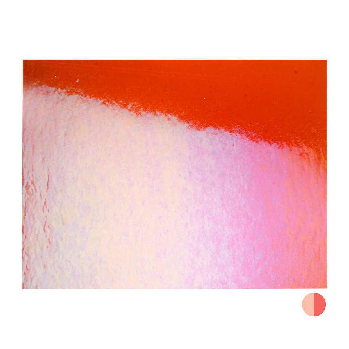 Orange Transparent, Double-rolled, Iridescent, rainbow, 3 mm, Fusible - Image 3