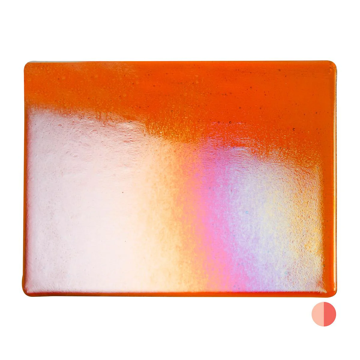 Orange Transparent, Thin-rolled, Iridescent, rainbow, 2 mm, Fusible - Image 2