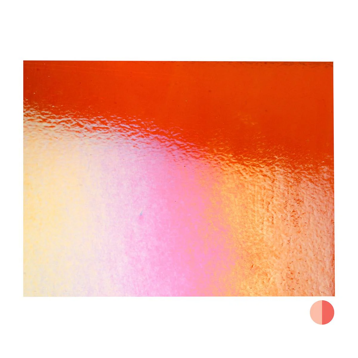 Orange Transparent, Thin-rolled, Iridescent, rainbow, 2 mm, Fusible - Image 3
