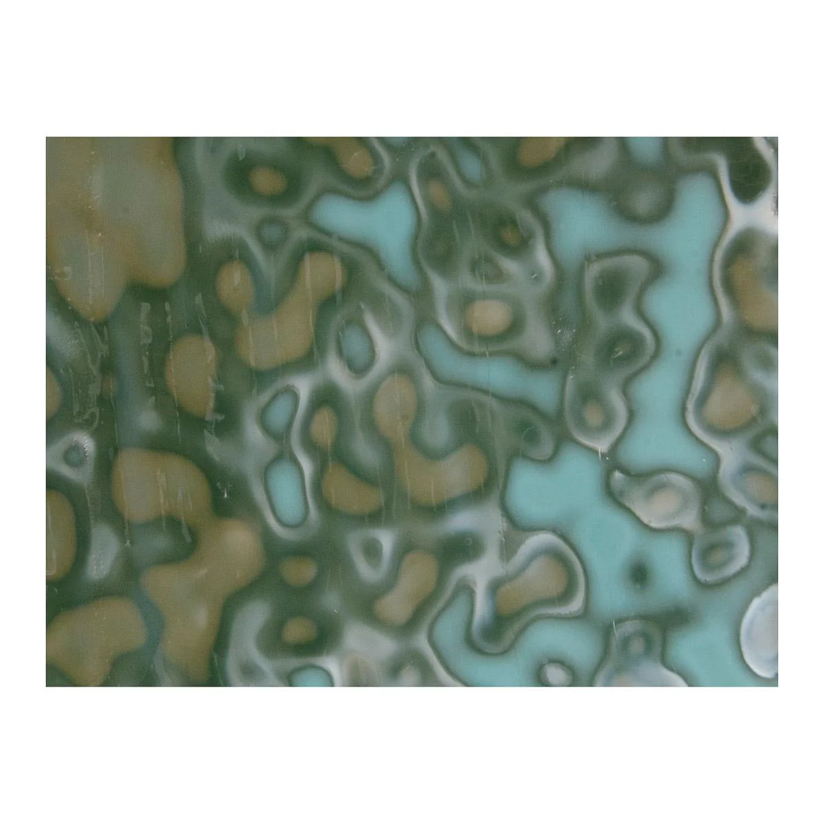 Patina Green, Mottle Opalescent, Single-rolled, 3 mm, Non-Fusible - Image 2