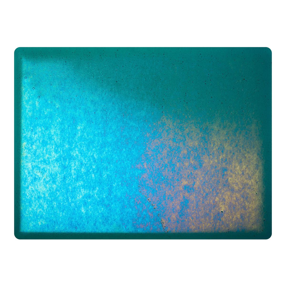 Peacock Blue Transparent, Double-rolled, Iridescent, rainbow, 3 mm, Fusible - Image 2