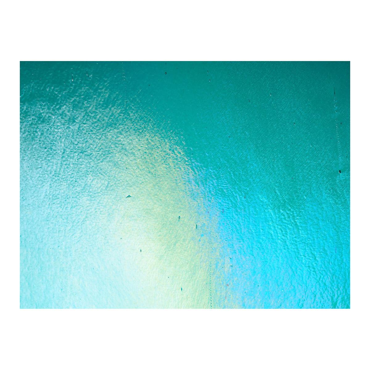 Peacock Blue Transparent, Double-rolled, Iridescent, rainbow, 3 mm, Fusible - Image 3